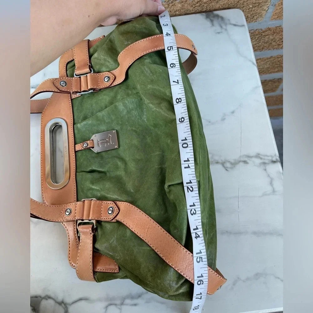 L.A.M.B buttery soft green leather shoulder bag - Picture 11 of 17